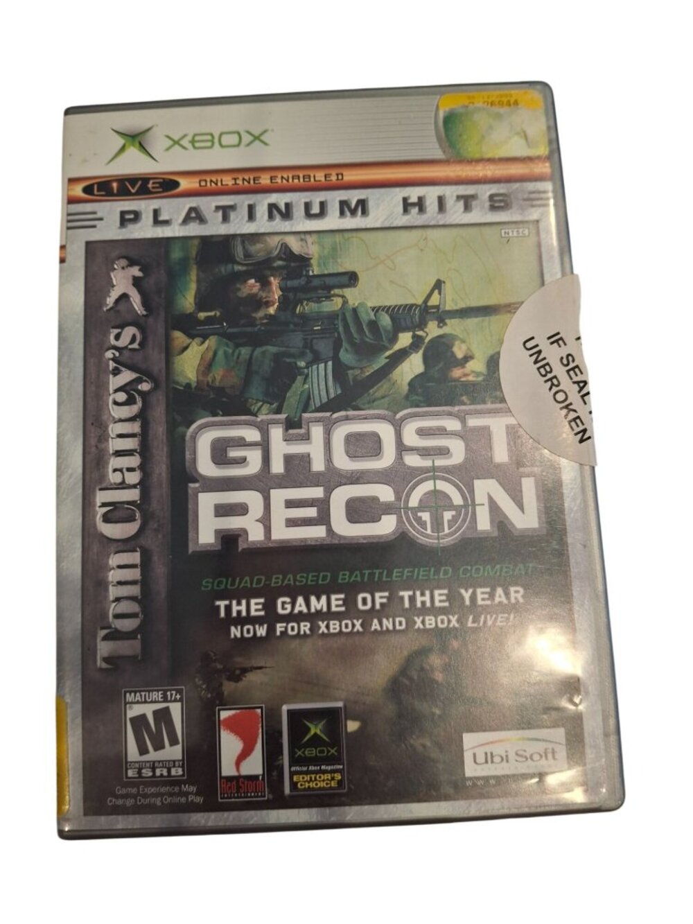 Tom Clancy's Ghost Recon Platinum Hits Original Xbox 2002 Ubisoft FPS Game CIB